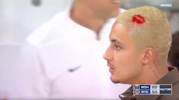 Kyle Kuzma during a Knicks–Wizards game.